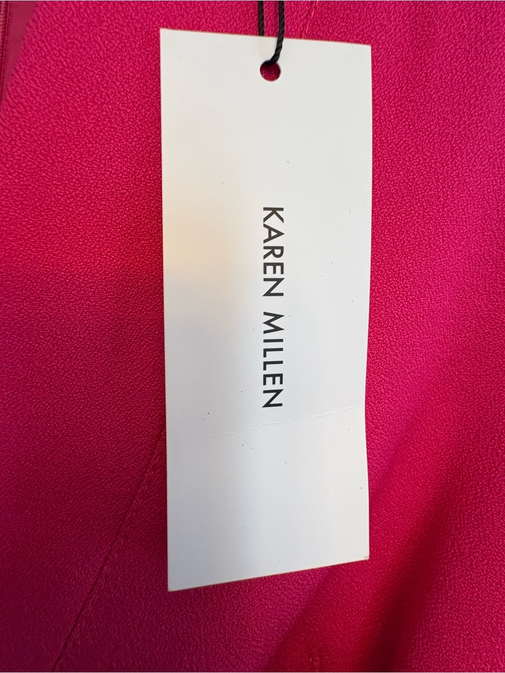 Karen Millen Forever Belted Midi Pencil Dress Magenta Pink NWT US 8 UK 12 - Picture 5 of 9